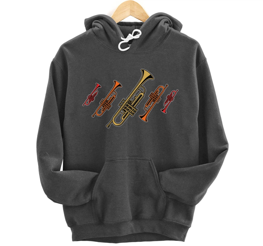 Musical design for trumpet player trumpet musician Pullover Hoodie