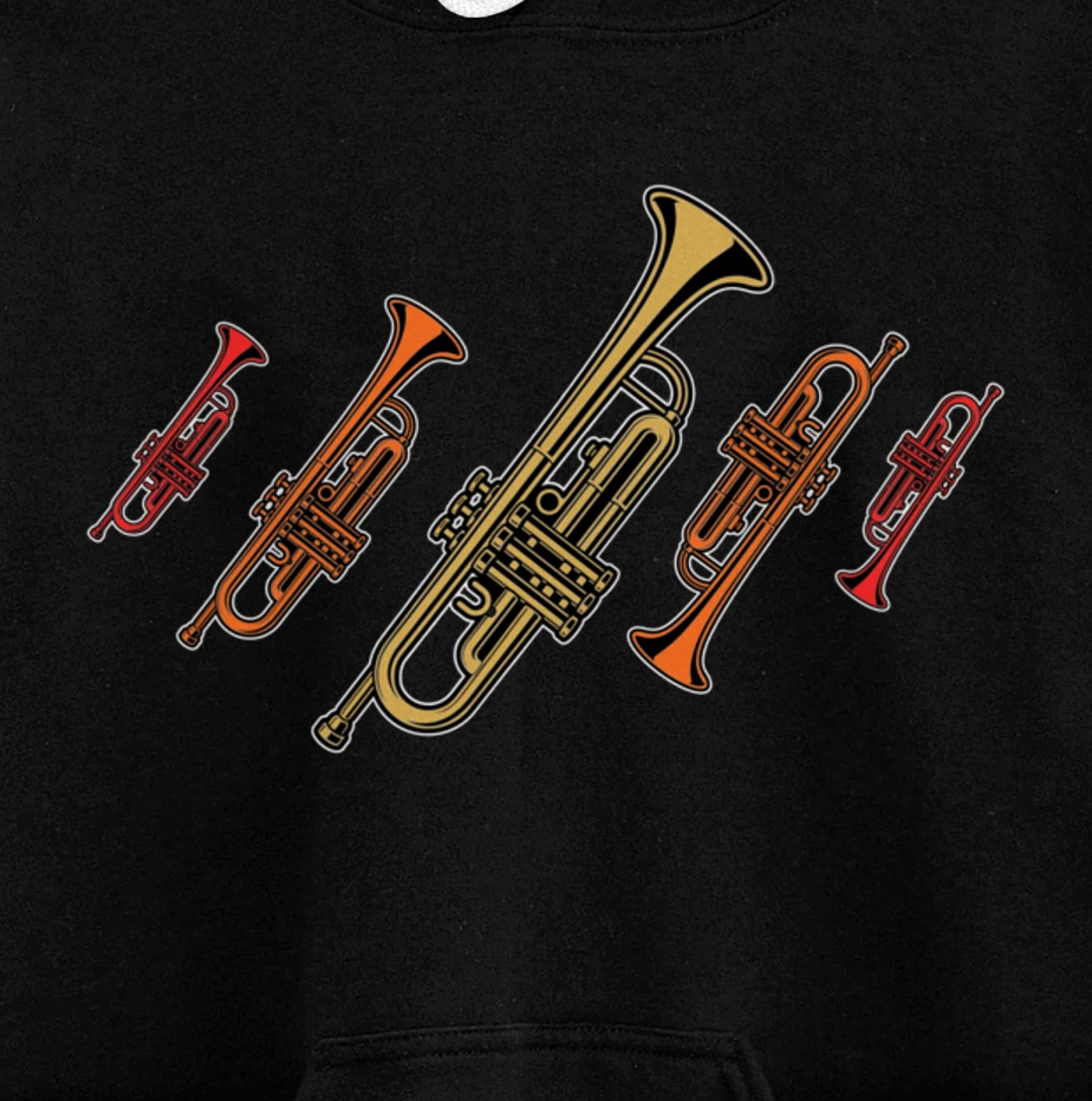 Musical design for trumpet player trumpet musician Pullover Hoodie