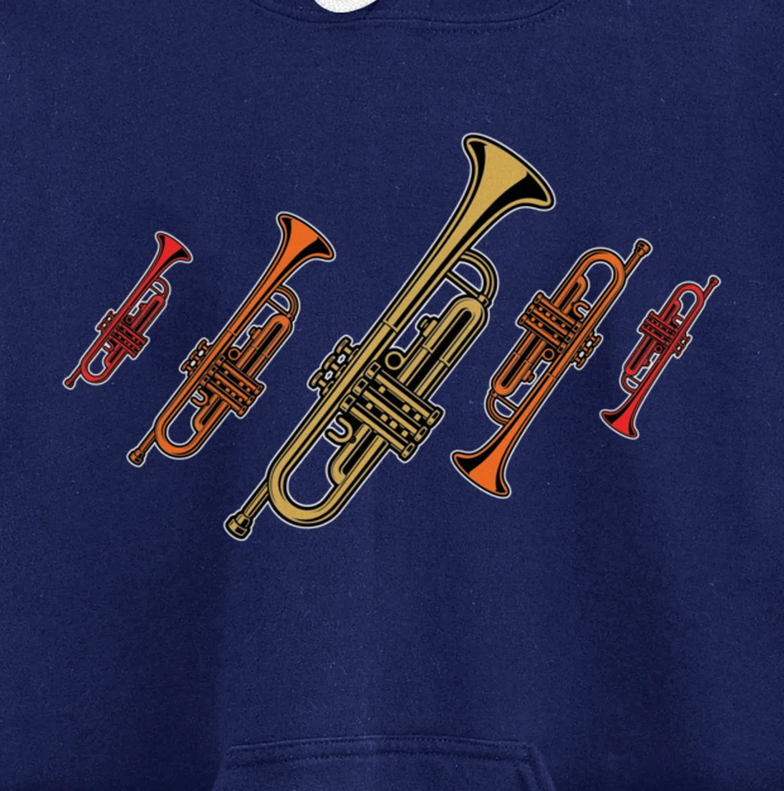 Musical design for trumpet player trumpet musician Pullover Hoodie