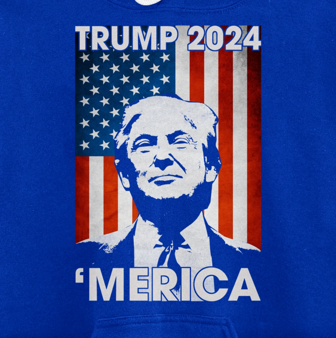 Trump 2024 Merica American Flag 4th Of July Murica Patriotic Pullover Hoodie