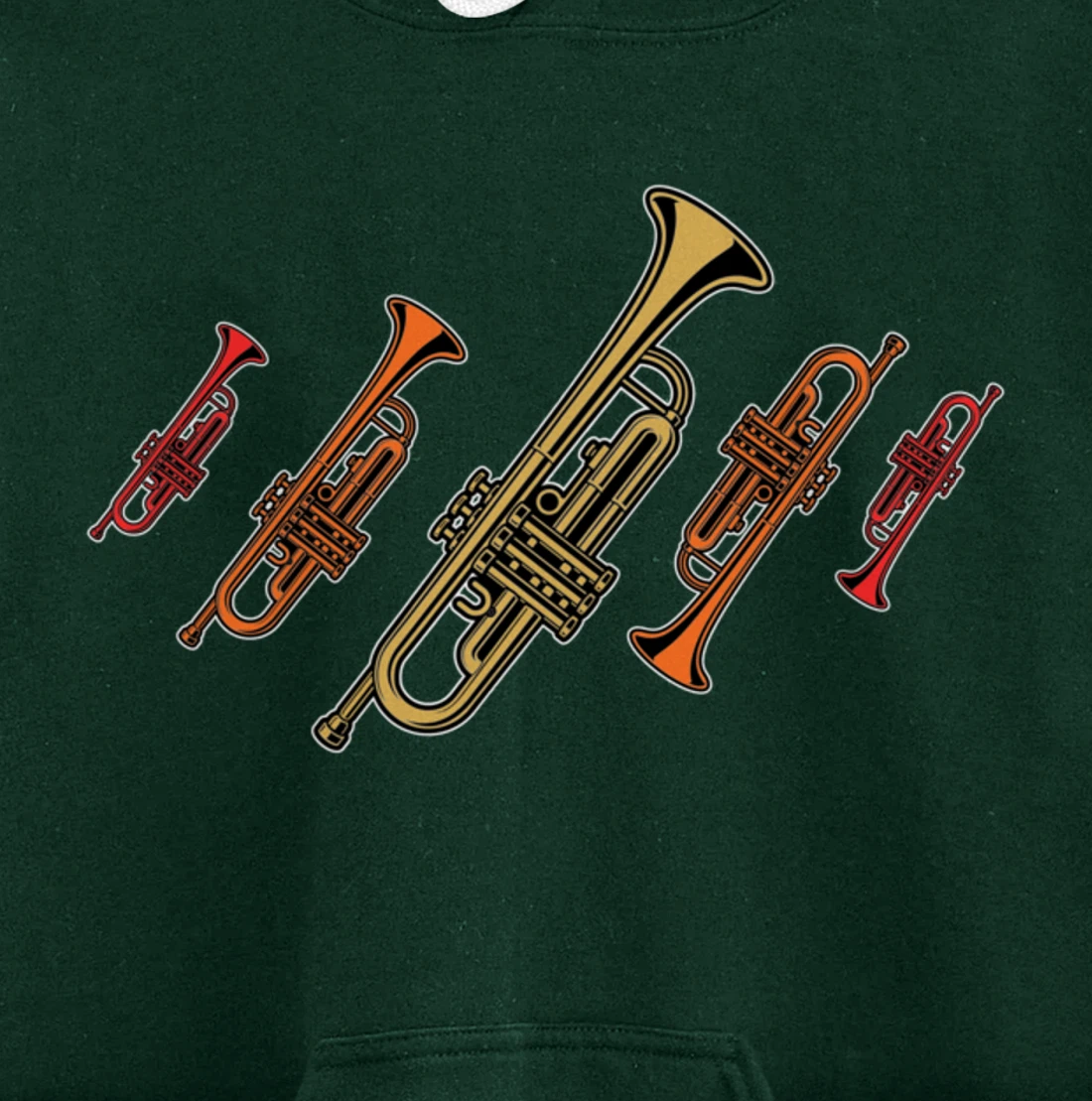 Musical design for trumpet player trumpet musician Pullover Hoodie