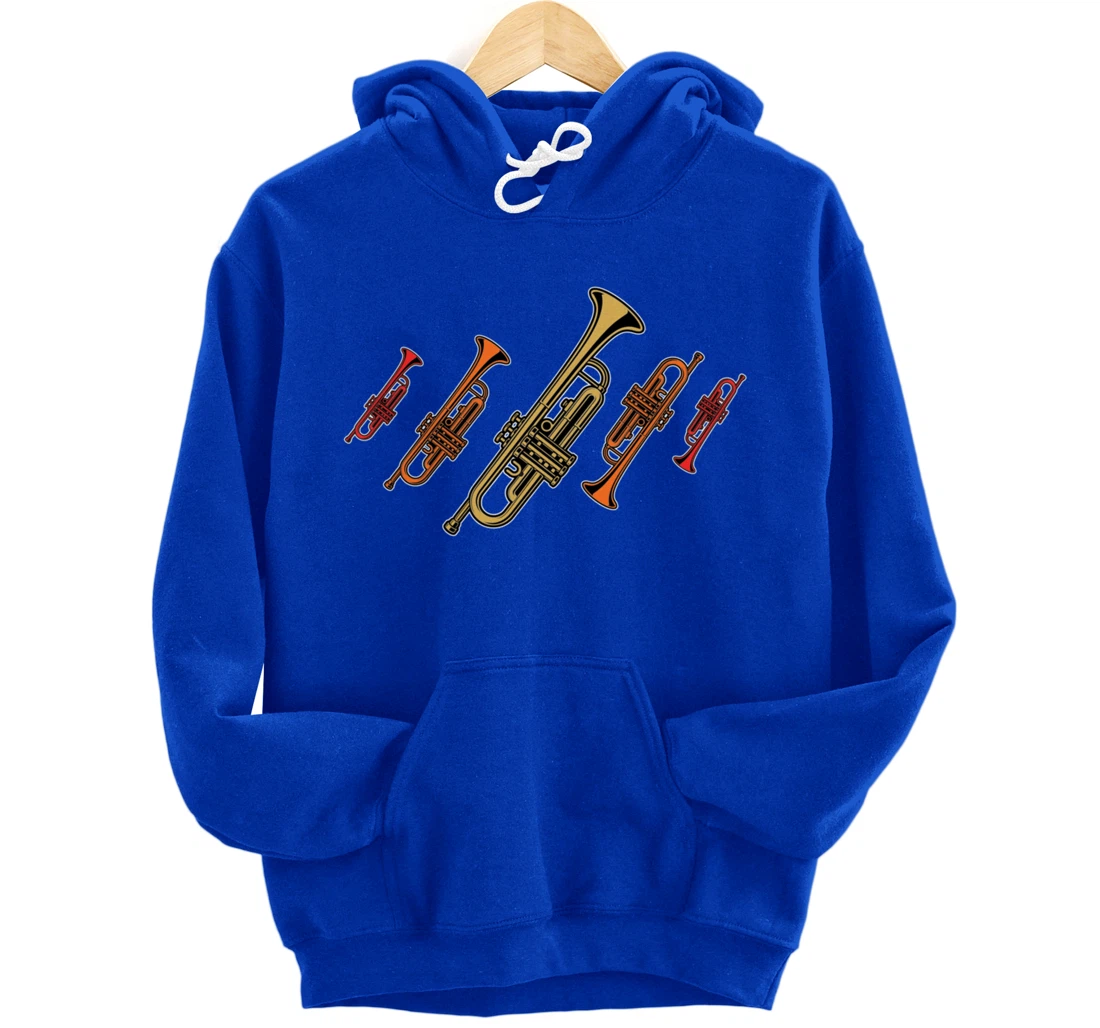 Musical design for trumpet player trumpet musician Pullover Hoodie