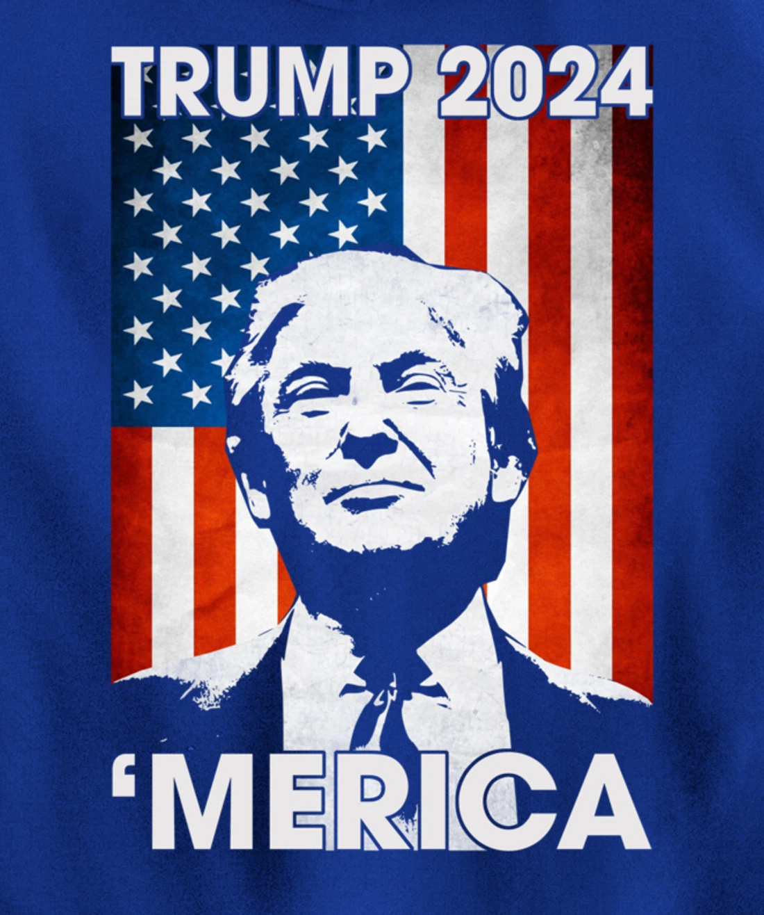 Trump 2024 Merica American Flag 4th Of July Murica Patriotic Pullover Hoodie