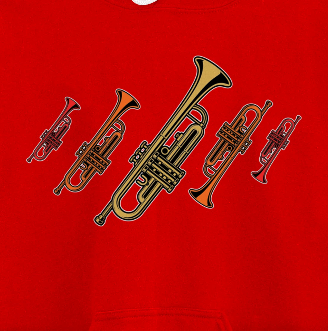 Musical design for trumpet player trumpet musician Pullover Hoodie