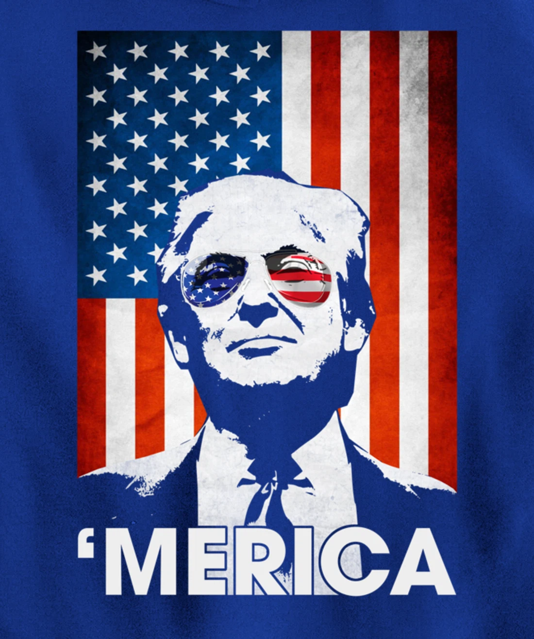 Trump Merica American Flag 4th Of July Murica Patriotic Pullover Hoodie