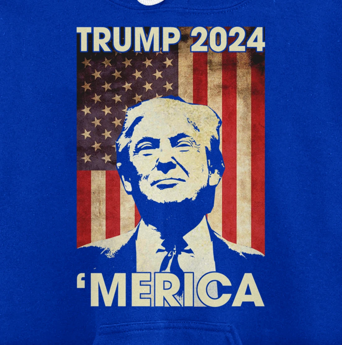 Trump 2024 Merica American Flag Murica 4th Of July Gifts Pullover Hoodie