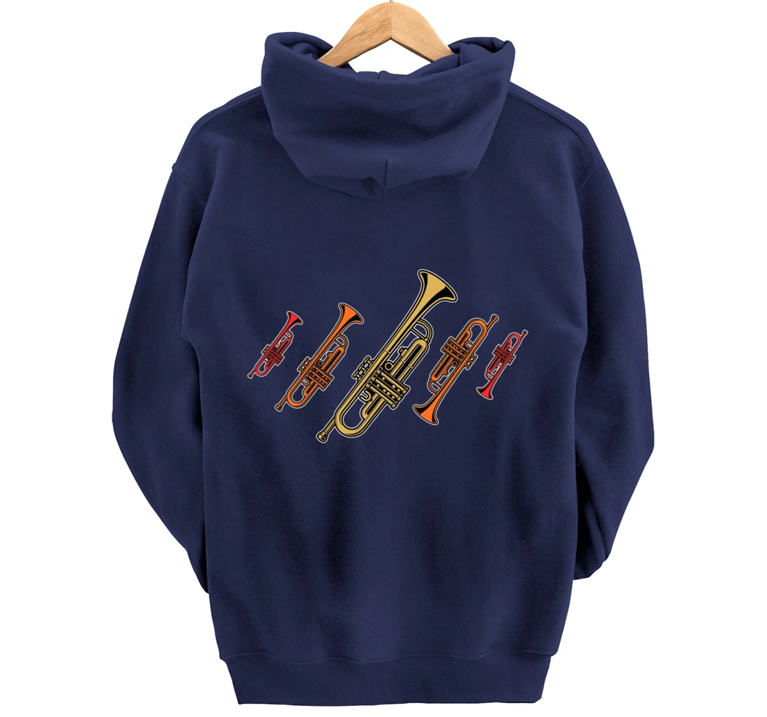 Musical design for trumpet player trumpet musician Pullover Hoodie