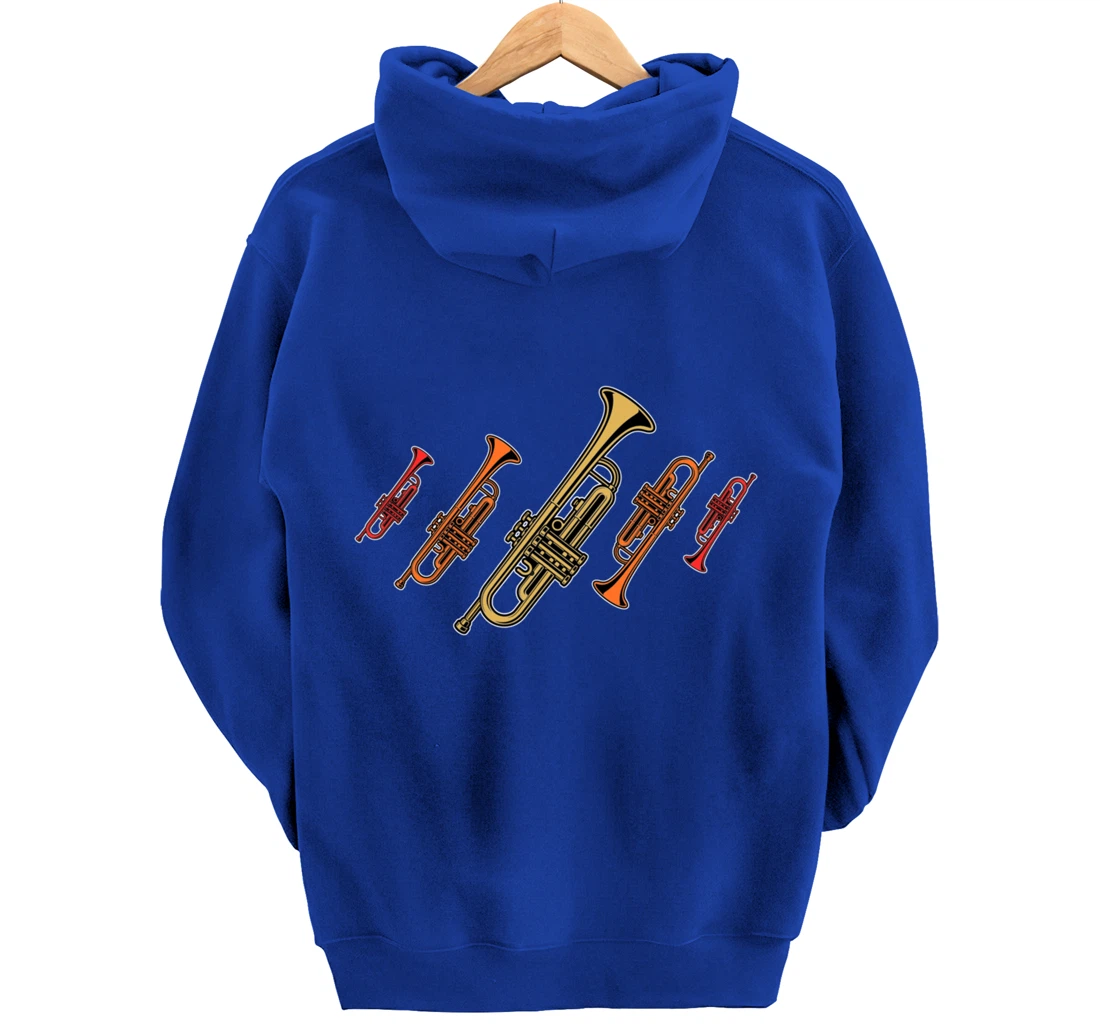 Musical design for trumpet player trumpet musician Pullover Hoodie