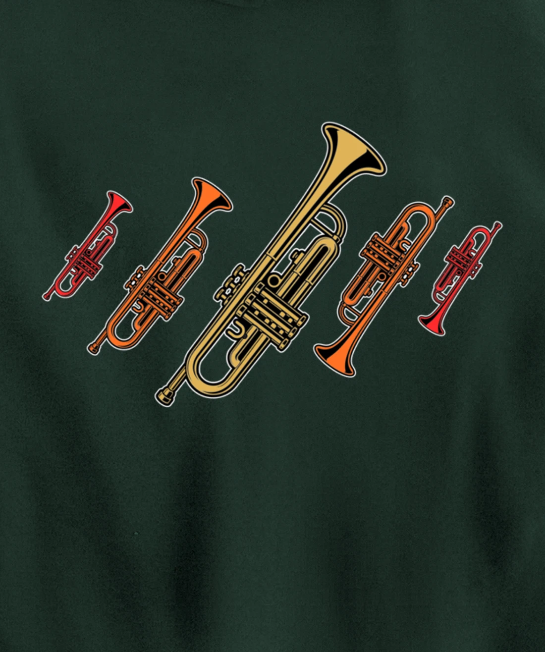 Musical design for trumpet player trumpet musician Pullover Hoodie