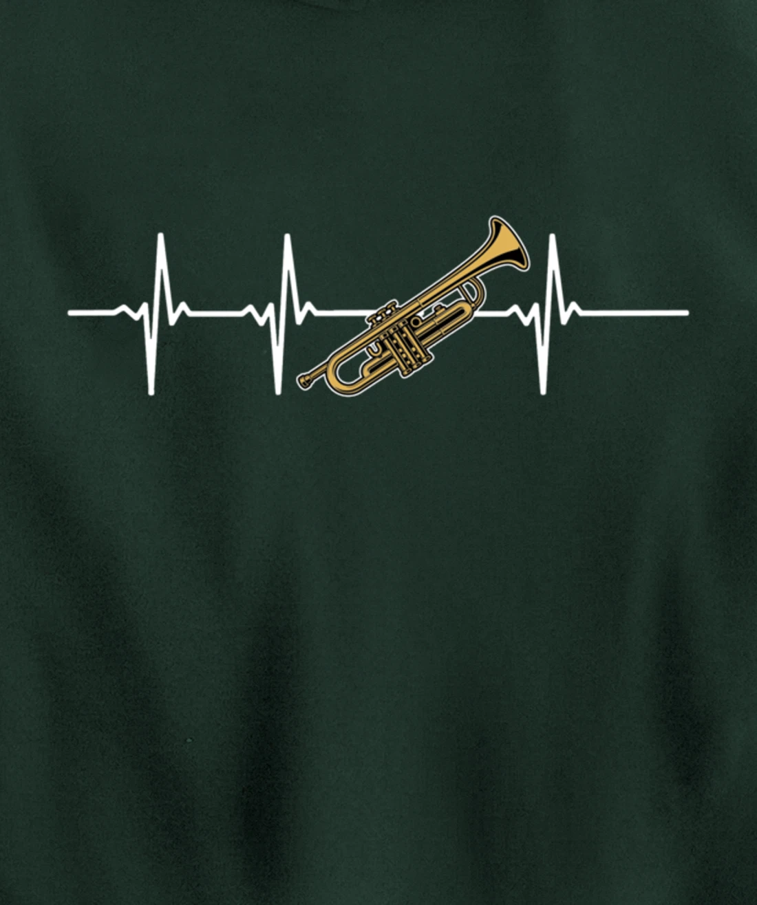 trumpet heartbeat ECG heart rate trumpeter instruments Pullover Hoodie