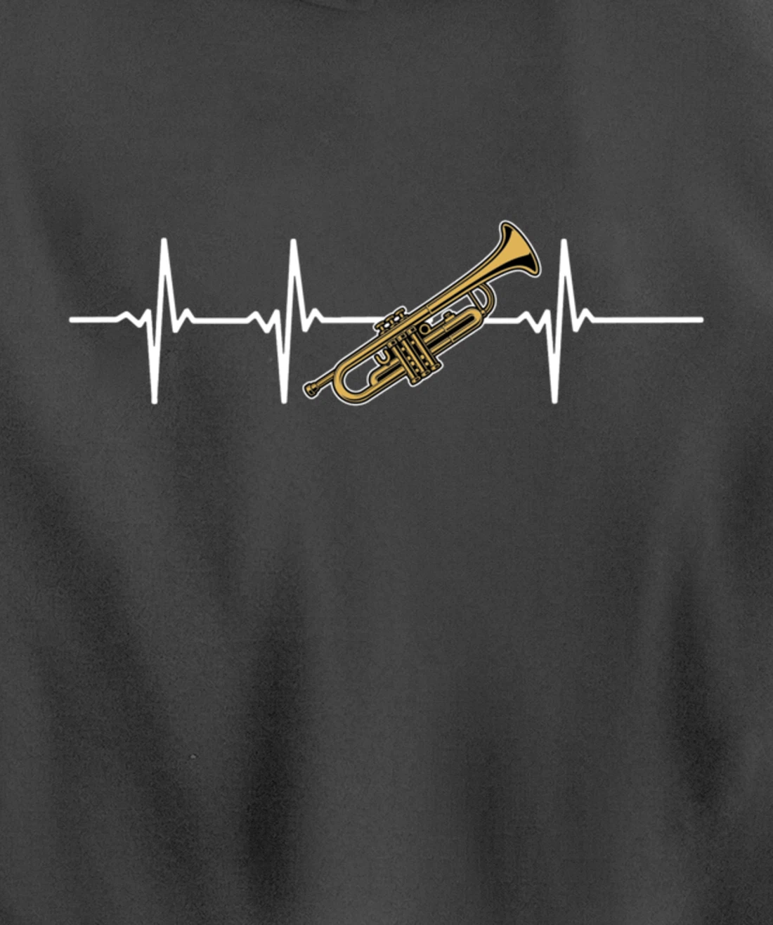 trumpet heartbeat ECG heart rate trumpeter instruments Pullover Hoodie