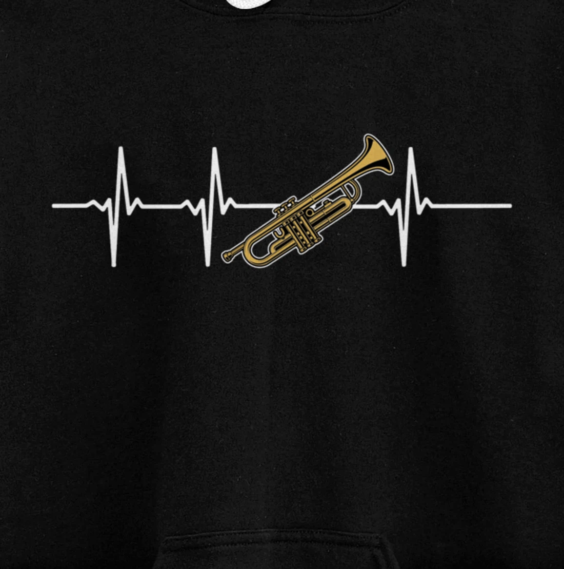 trumpet heartbeat ECG heart rate trumpeter instruments Pullover Hoodie