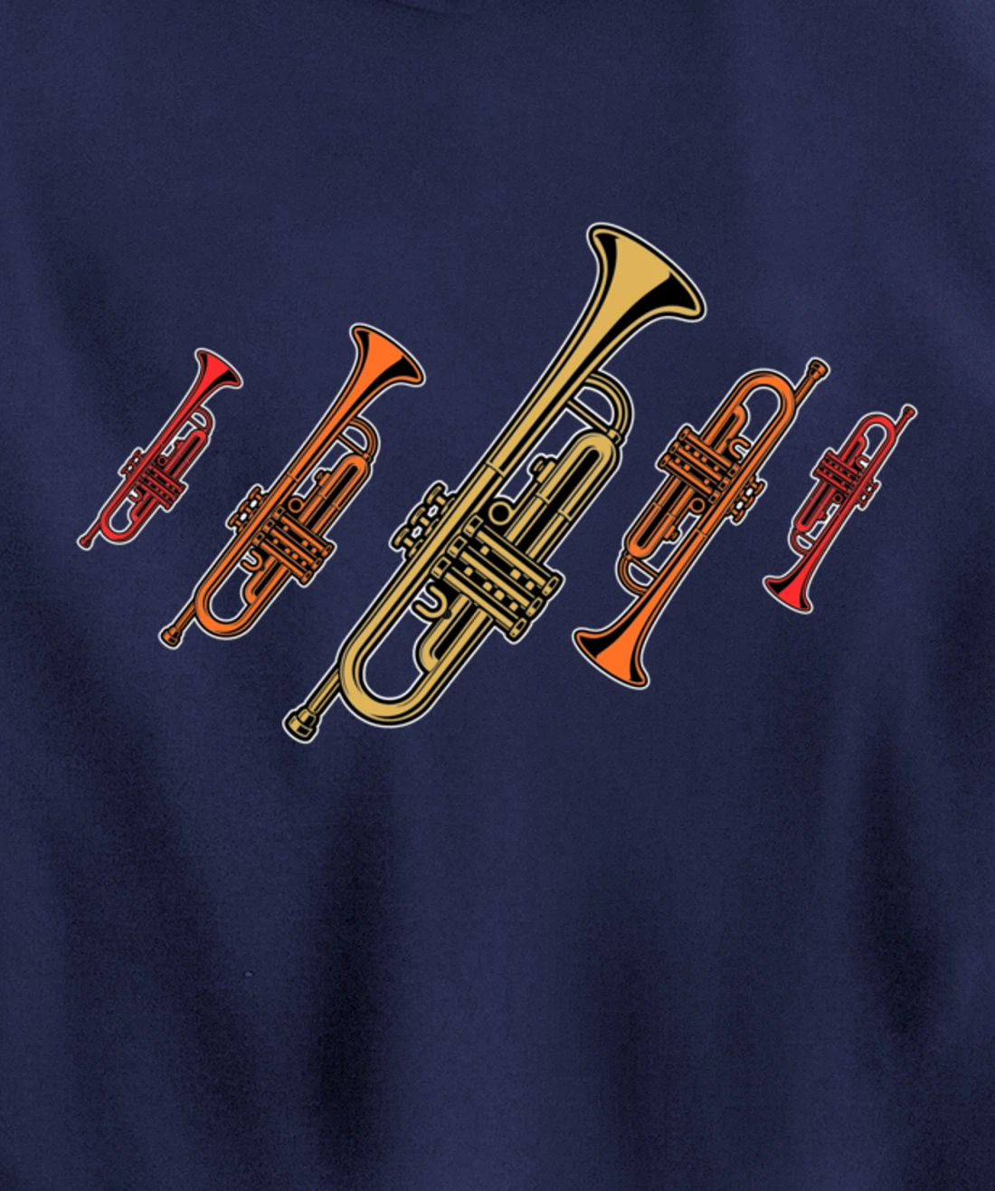 Musical design for trumpet player trumpet musician Pullover Hoodie