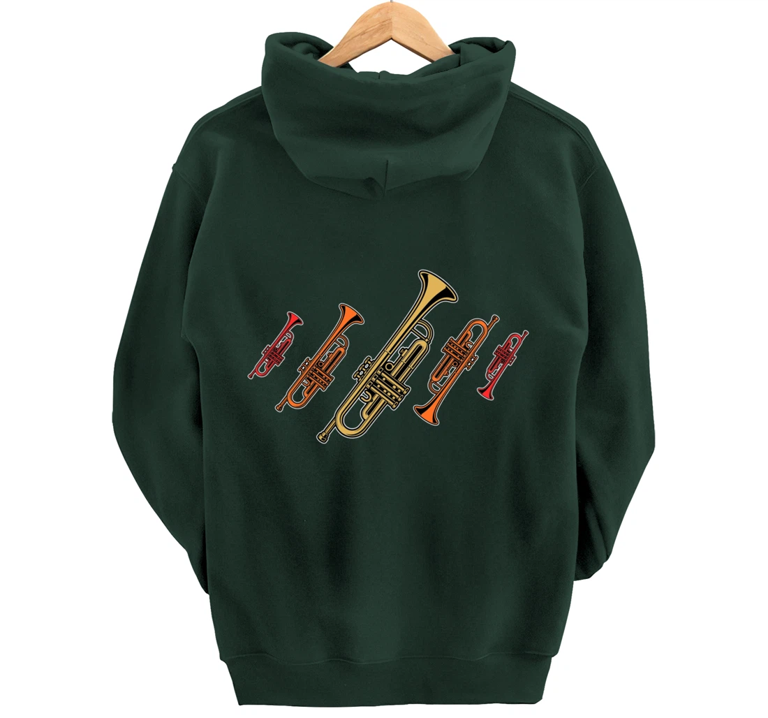 Musical design for trumpet player trumpet musician Pullover Hoodie