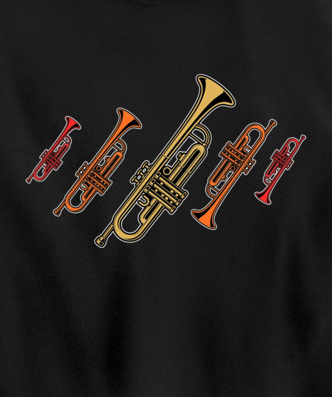 Musical design for trumpet player trumpet musician Pullover Hoodie