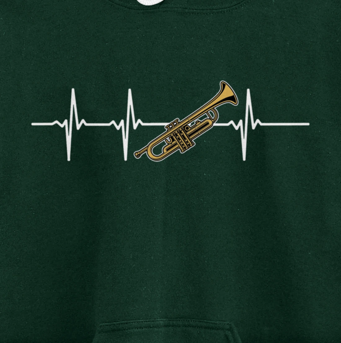 trumpet heartbeat ECG heart rate trumpeter instruments Pullover Hoodie