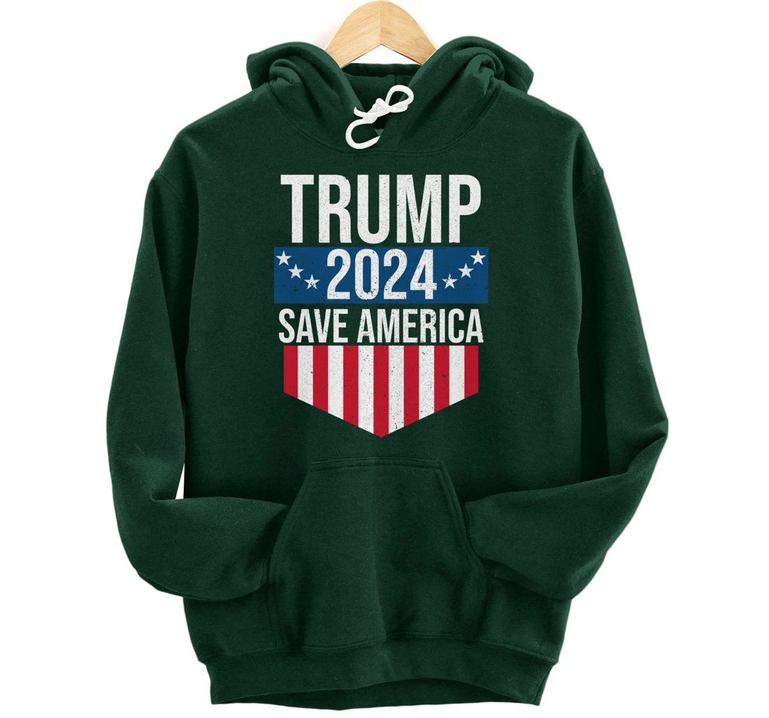 Trump 2024 Save America Donald Trump Supporters Pullover Hoodie