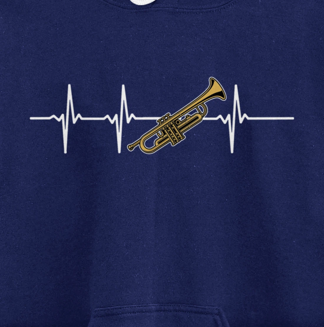 trumpet heartbeat ECG heart rate trumpeter instruments Pullover Hoodie