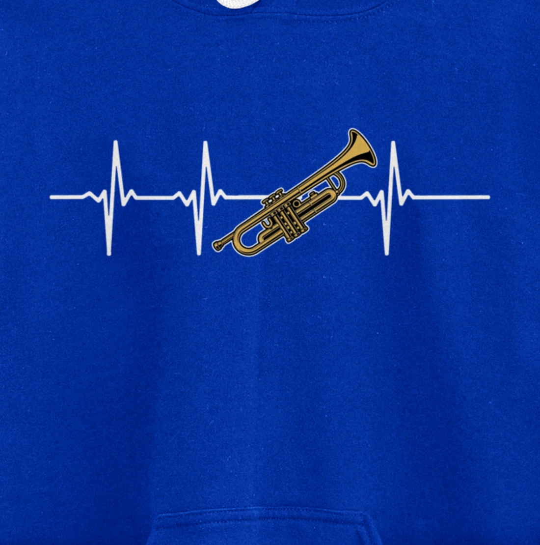 trumpet heartbeat ECG heart rate trumpeter instruments Pullover Hoodie
