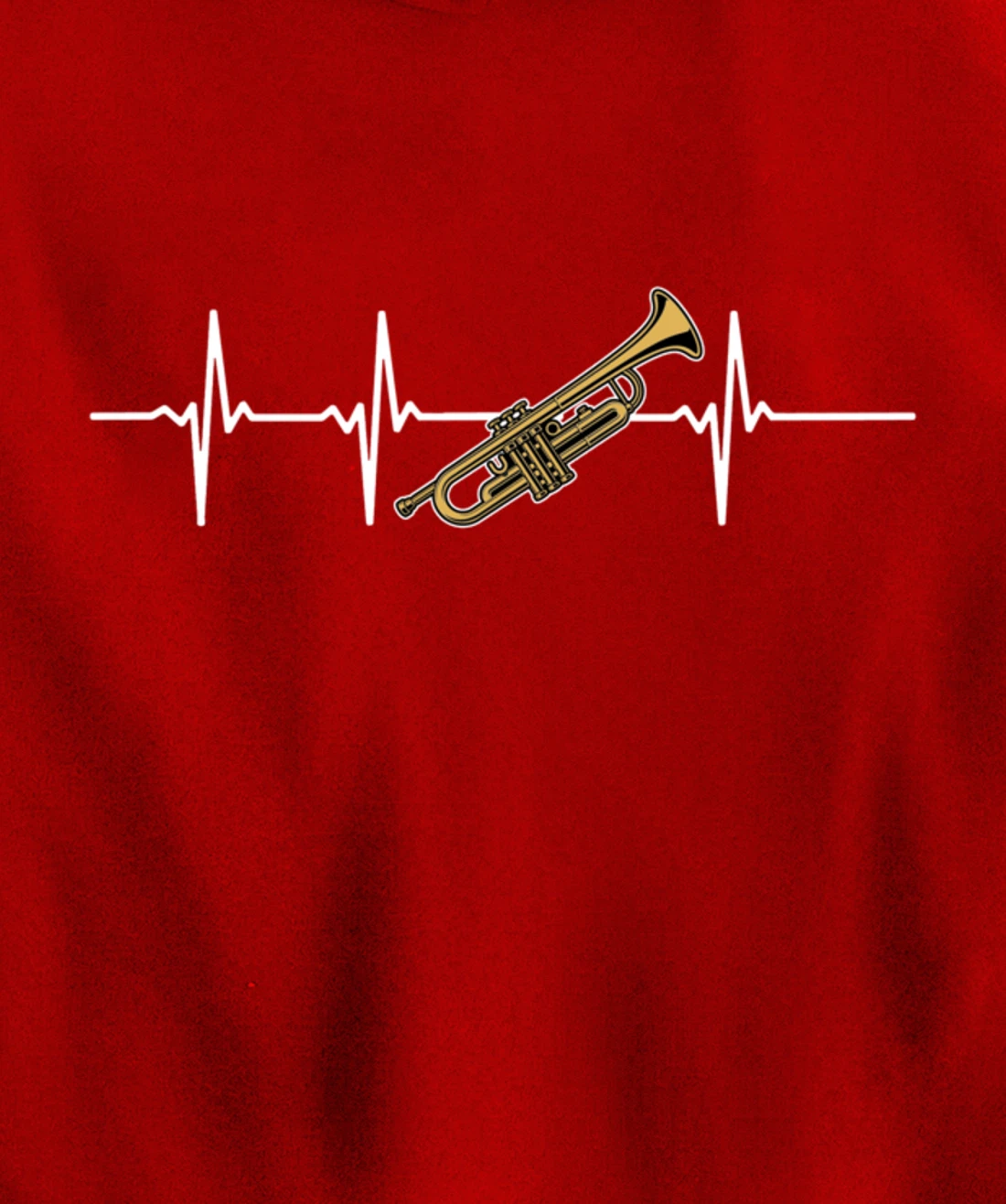 trumpet heartbeat ECG heart rate trumpeter instruments Pullover Hoodie