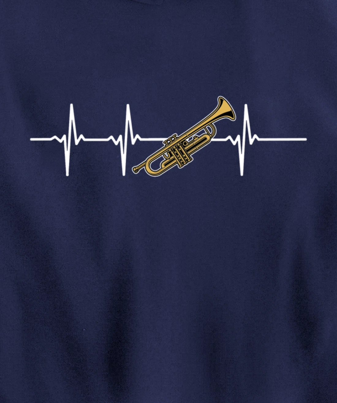 trumpet heartbeat ECG heart rate trumpeter instruments Pullover Hoodie