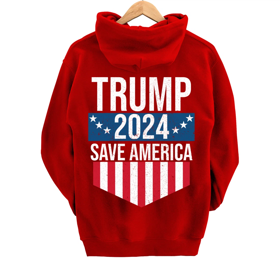 Trump 2024 Save America Donald Trump Supporters Pullover Hoodie