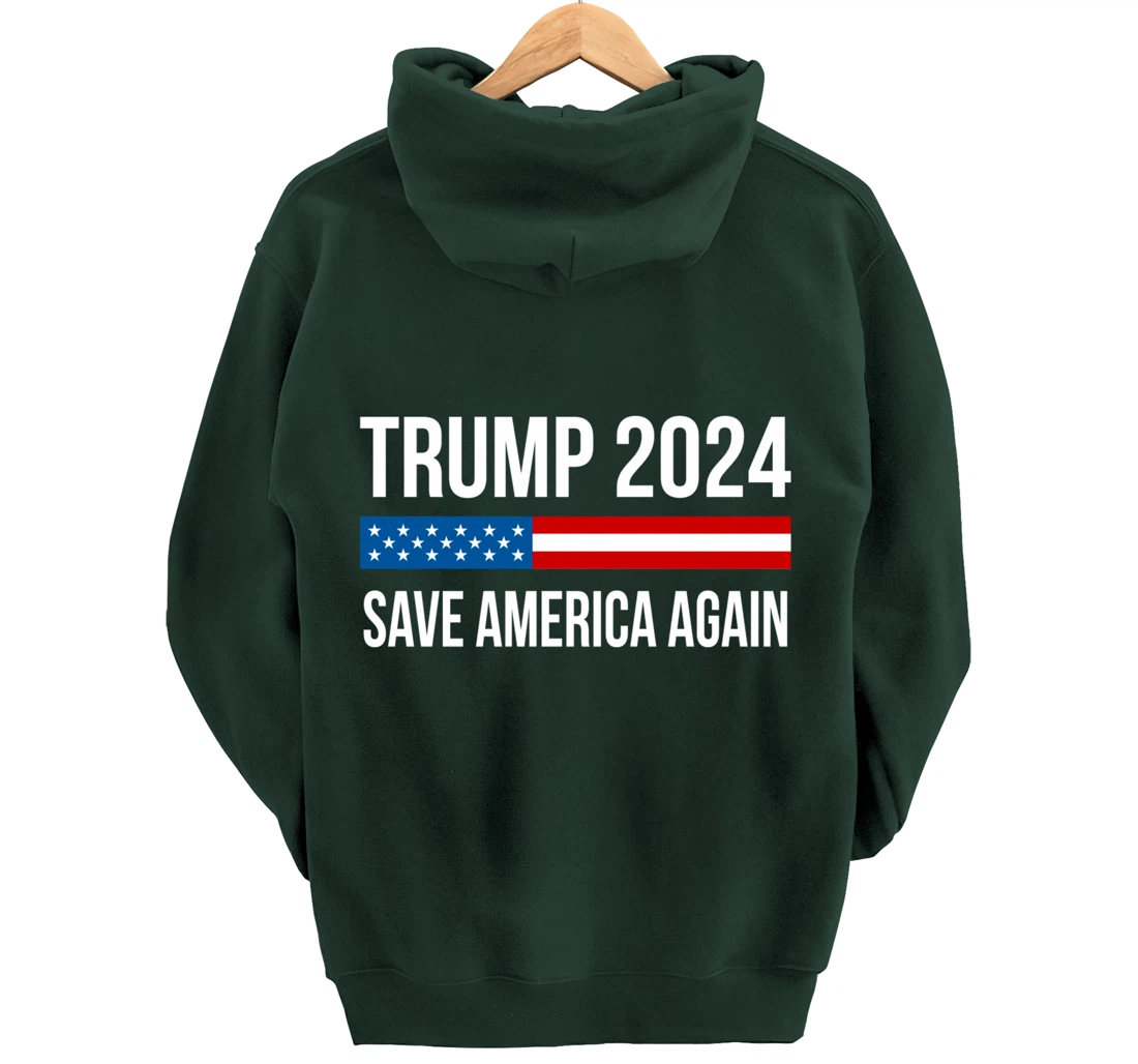 Trump 2024 - Save America Again - Pullover Hoodie