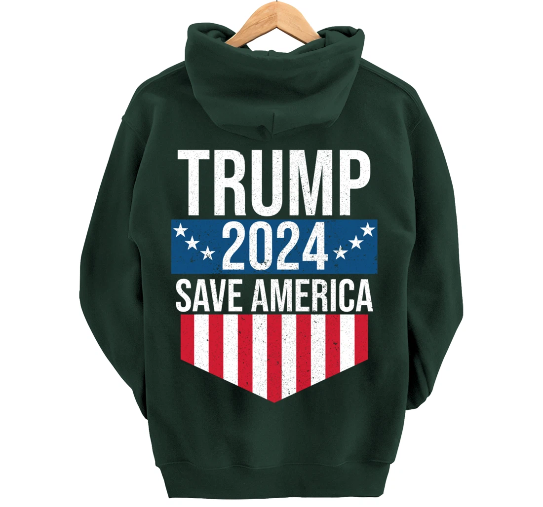 Trump 2024 Save America Donald Trump Supporters Pullover Hoodie