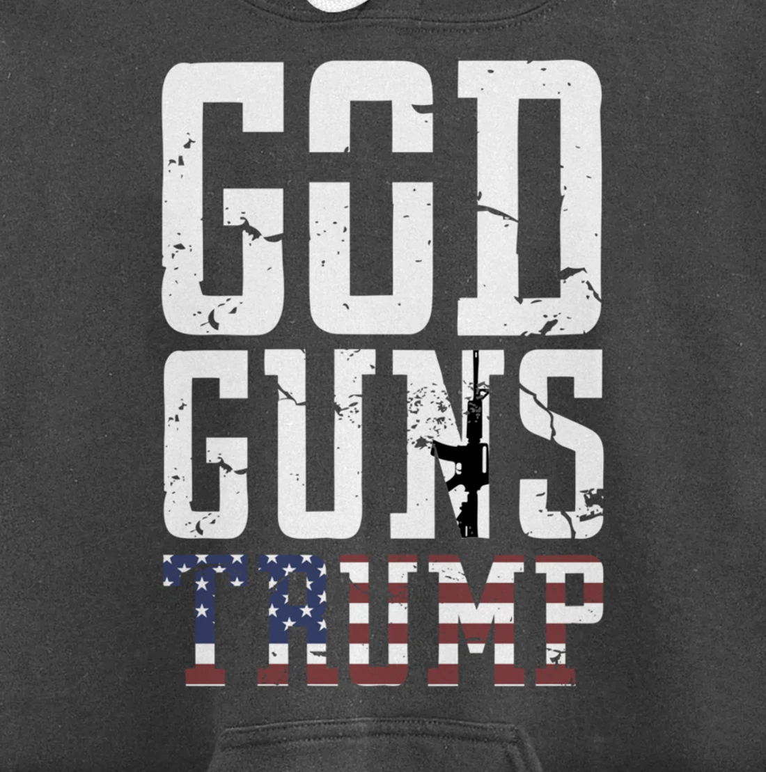 GOD GUNS TRUMP Christian President Trump Supporter Gift Pullover Hoodie