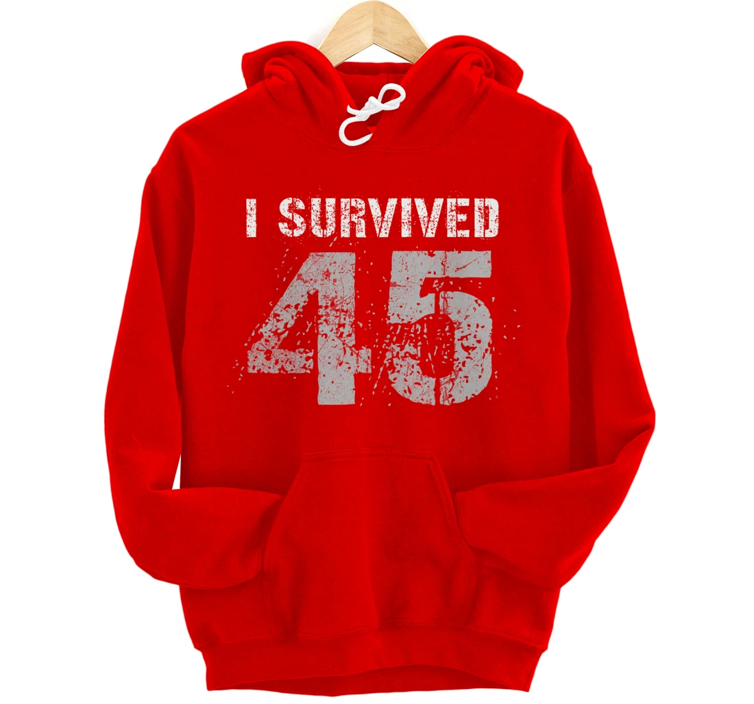 Vintage Biden Wins Trump Lost Election - I Survived No. 45 Pullover Hoodie