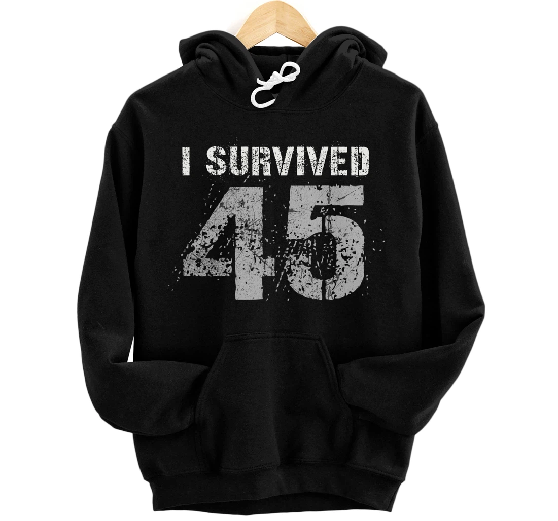 Vintage Biden Wins Trump Lost Election - I Survived No. 45 Pullover Hoodie