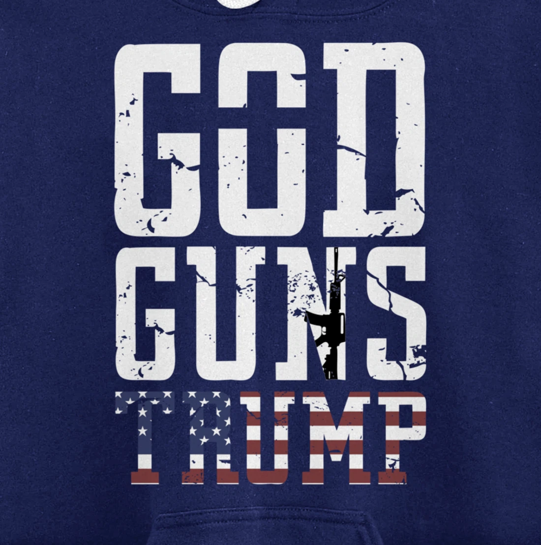 GOD GUNS TRUMP Christian President Trump Supporter Gift Pullover Hoodie