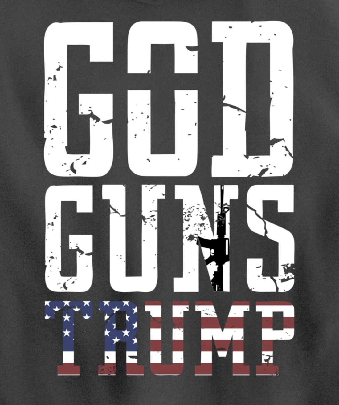 GOD GUNS TRUMP Christian President Trump Supporter Gift Pullover Hoodie