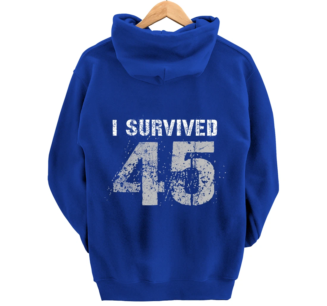 Vintage Biden Wins Trump Lost Election - I Survived No. 45 Pullover Hoodie
