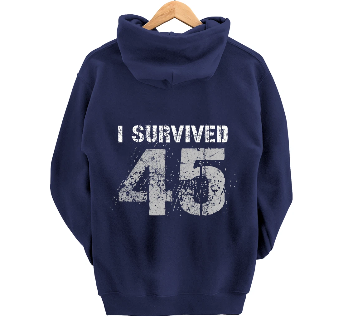 Vintage Biden Wins Trump Lost Election - I Survived No. 45 Pullover Hoodie