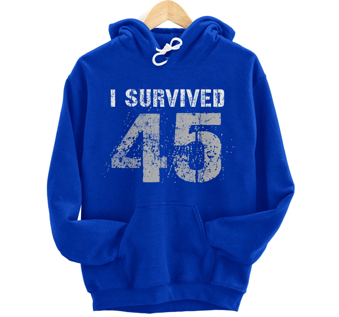 Vintage Biden Wins Trump Lost Election - I Survived No. 45 Pullover Hoodie