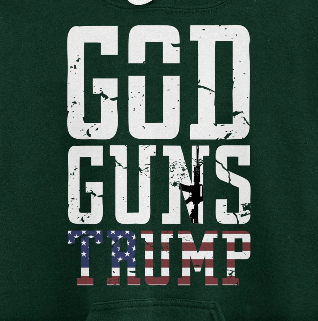 GOD GUNS TRUMP Christian President Trump Supporter Gift Pullover Hoodie