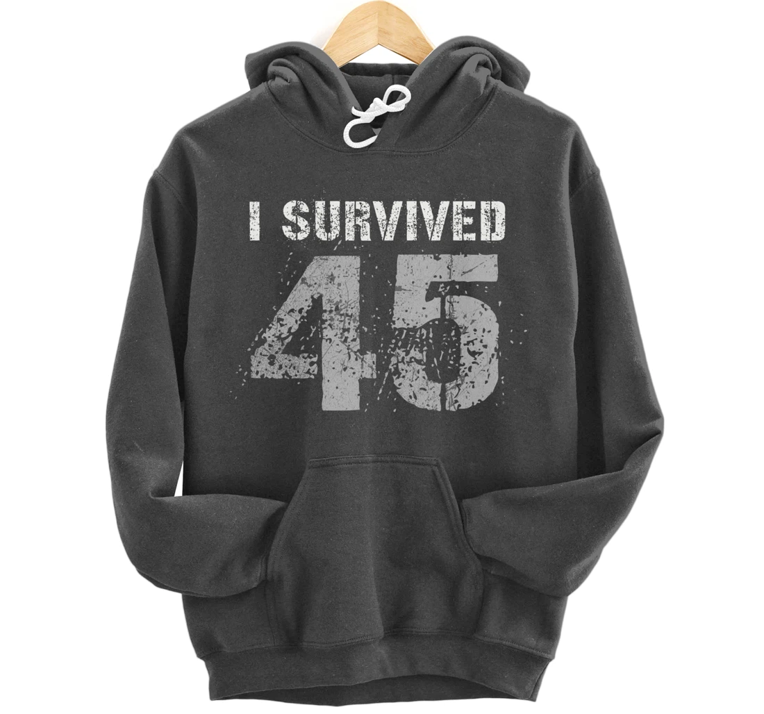 Vintage Biden Wins Trump Lost Election - I Survived No. 45 Pullover Hoodie
