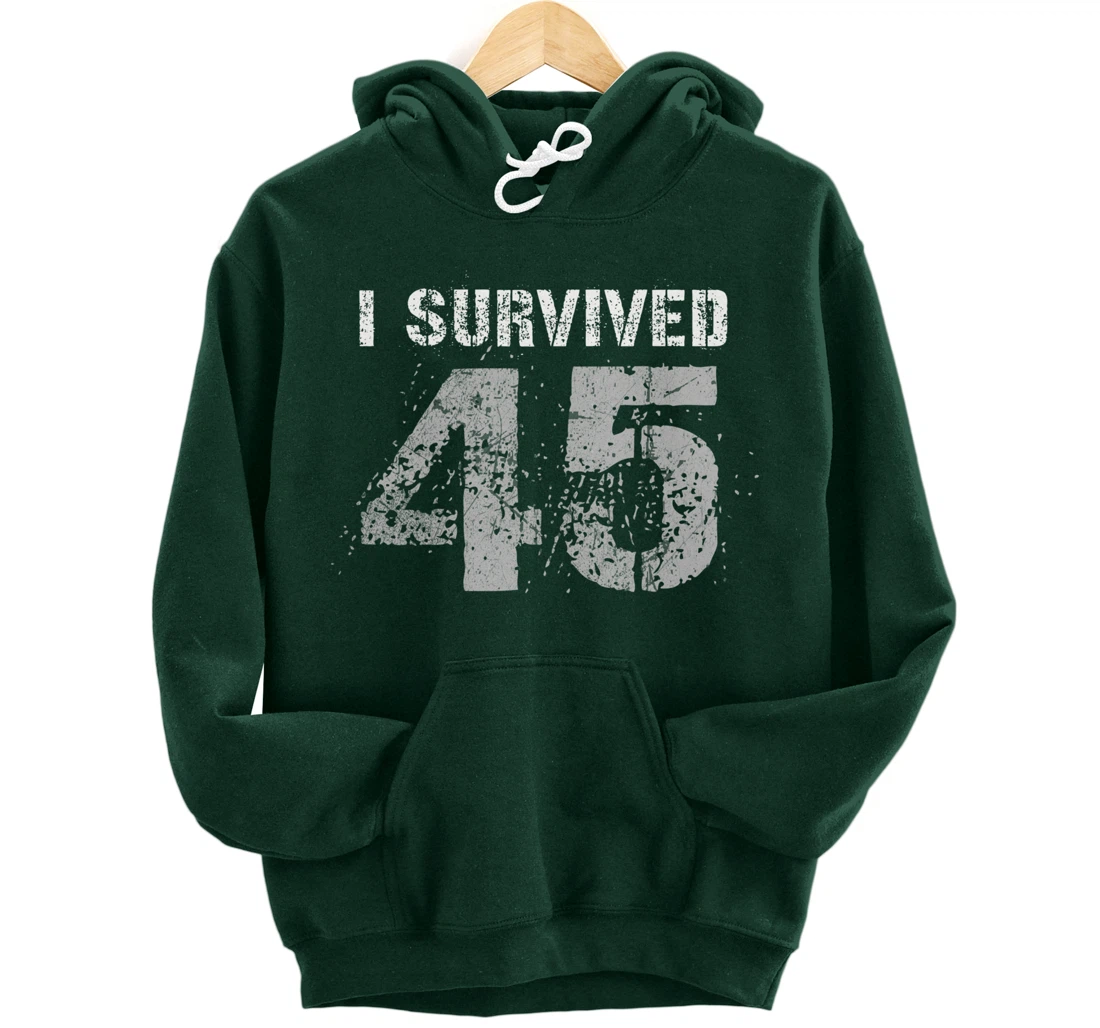 Vintage Biden Wins Trump Lost Election - I Survived No. 45 Pullover Hoodie