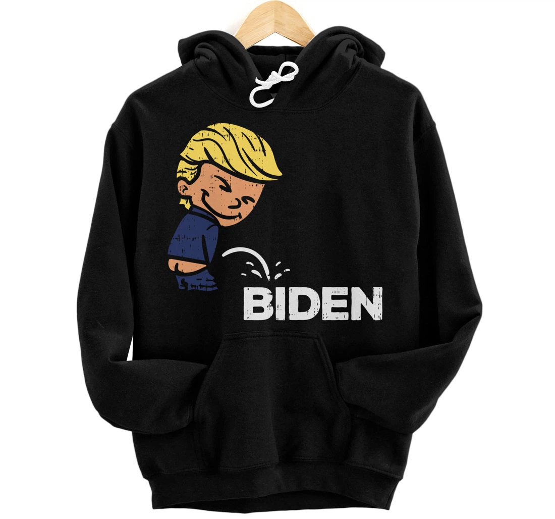 Donald Trump Pees On Biden Anti-Biden Republican GOP Pullover Hoodie