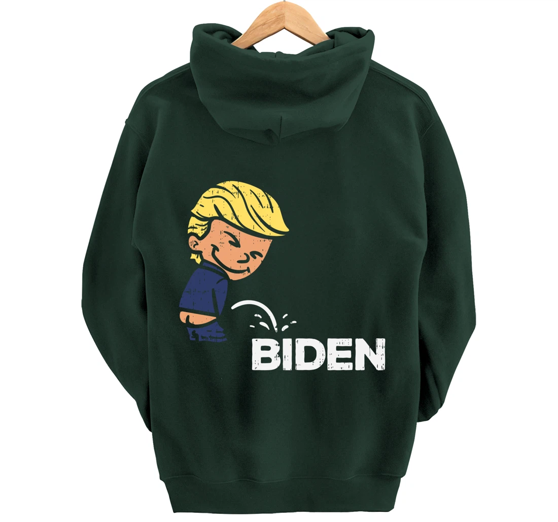 Donald Trump Pees On Biden Anti-Biden Republican GOP Pullover Hoodie