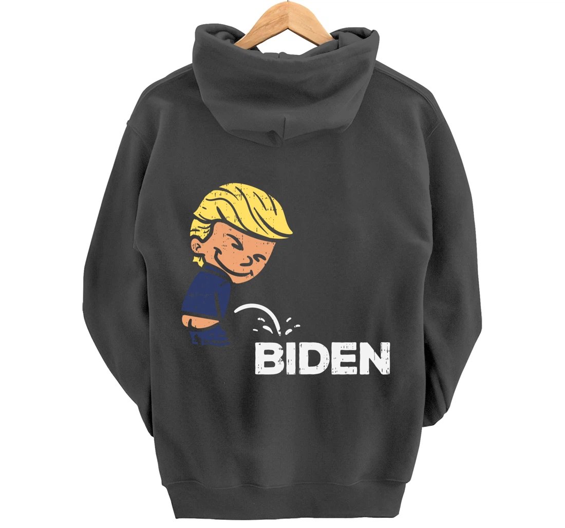 Donald Trump Pees On Biden Anti-Biden Republican GOP Pullover Hoodie
