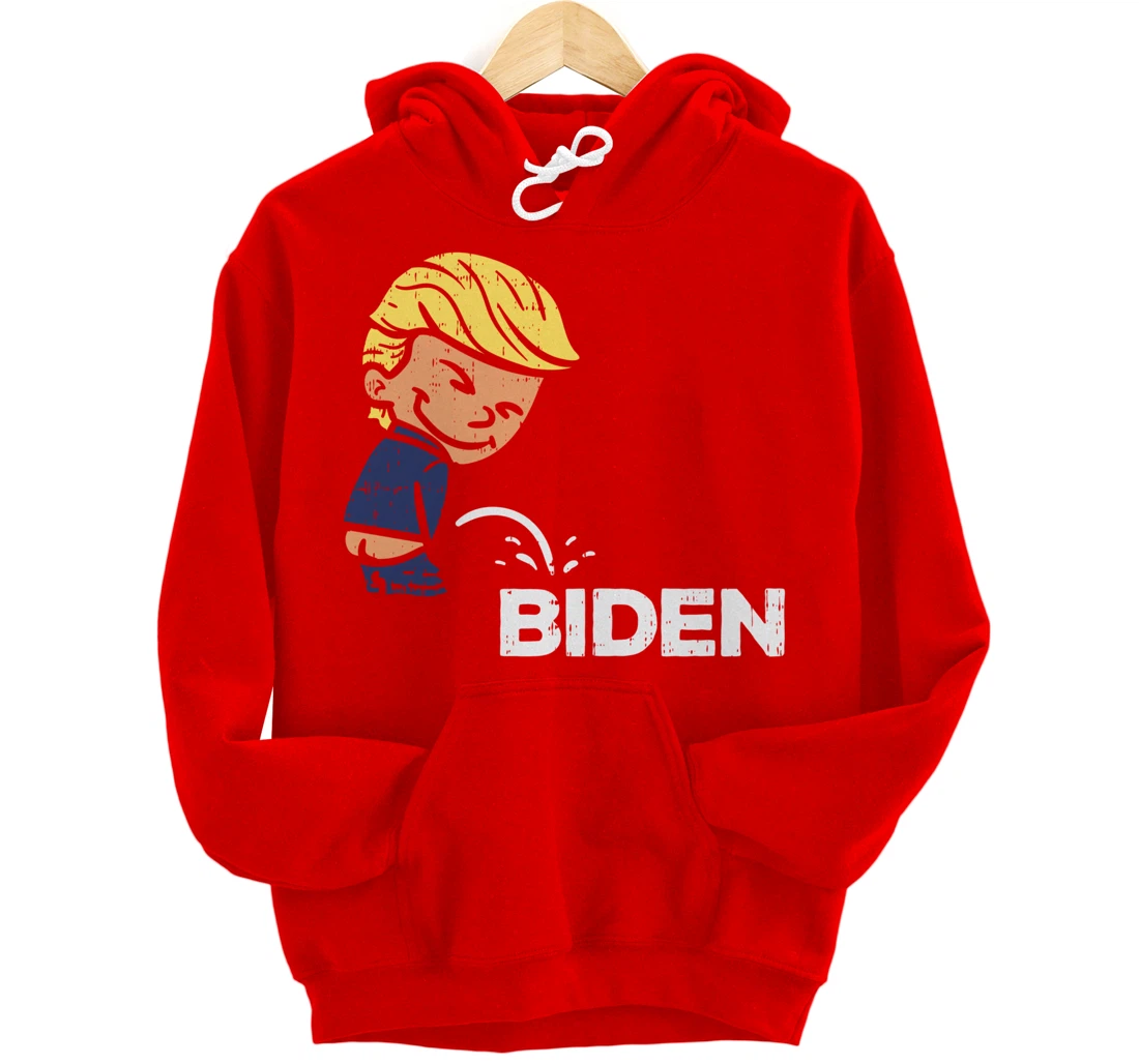 Donald Trump Pees On Biden Anti-Biden Republican GOP Pullover Hoodie