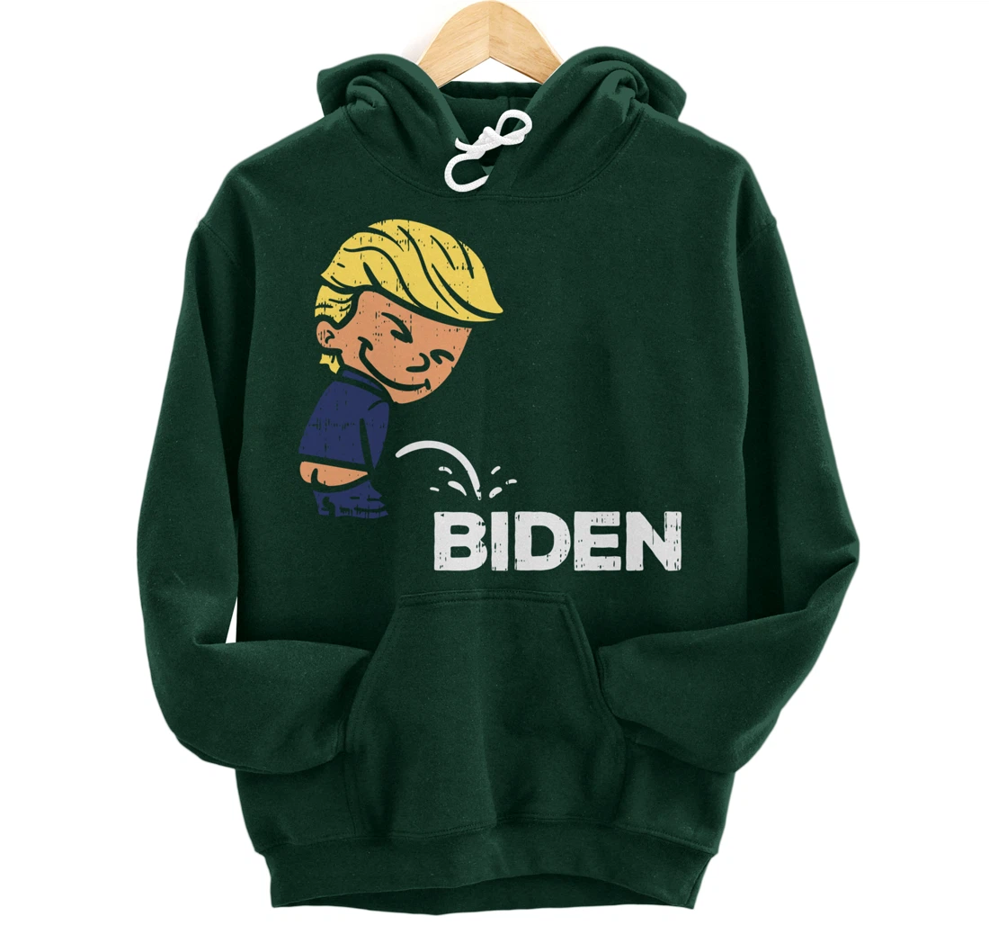 Donald Trump Pees On Biden Anti-Biden Republican GOP Pullover Hoodie