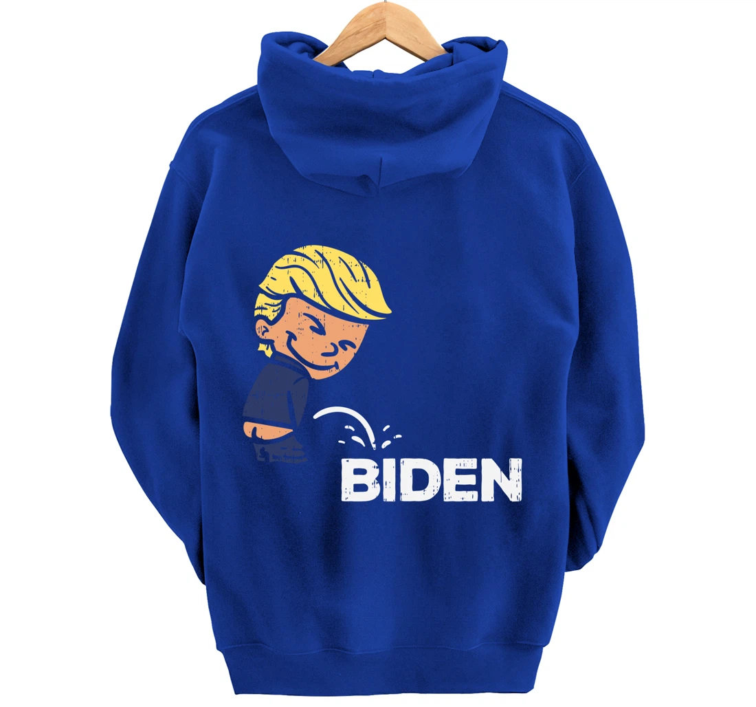 Donald Trump Pees On Biden Anti-Biden Republican GOP Pullover Hoodie