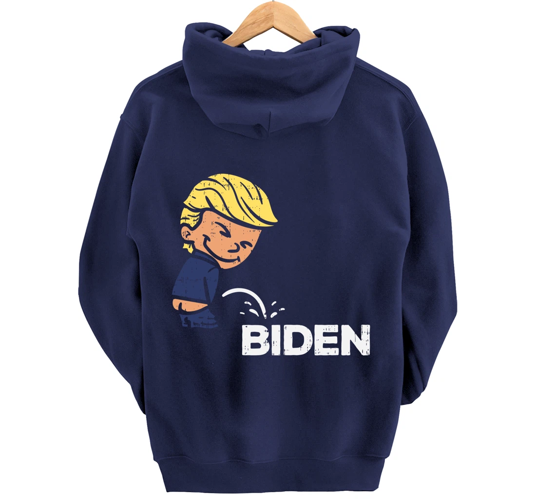 Donald Trump Pees On Biden Anti-Biden Republican GOP Pullover Hoodie