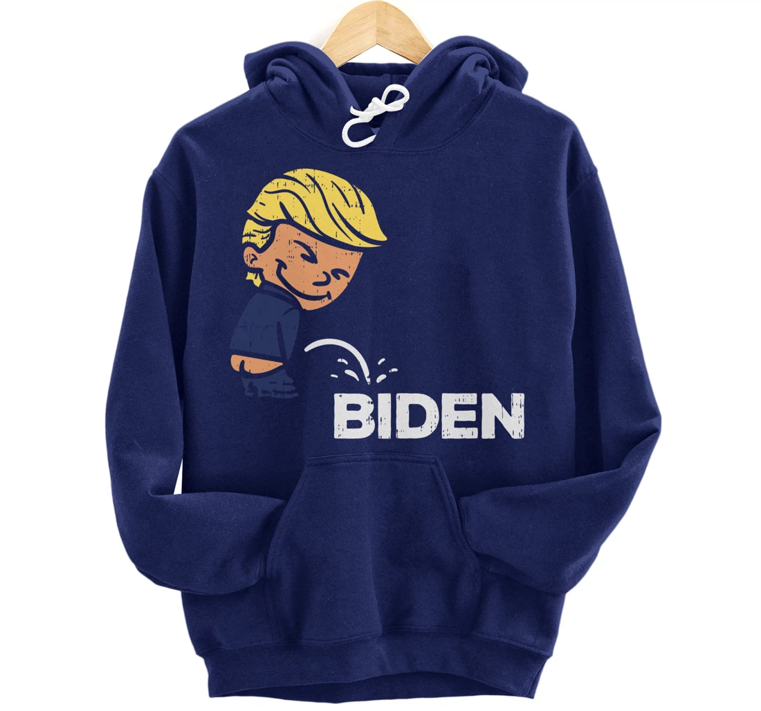 Donald Trump Pees On Biden Anti-Biden Republican GOP Pullover Hoodie