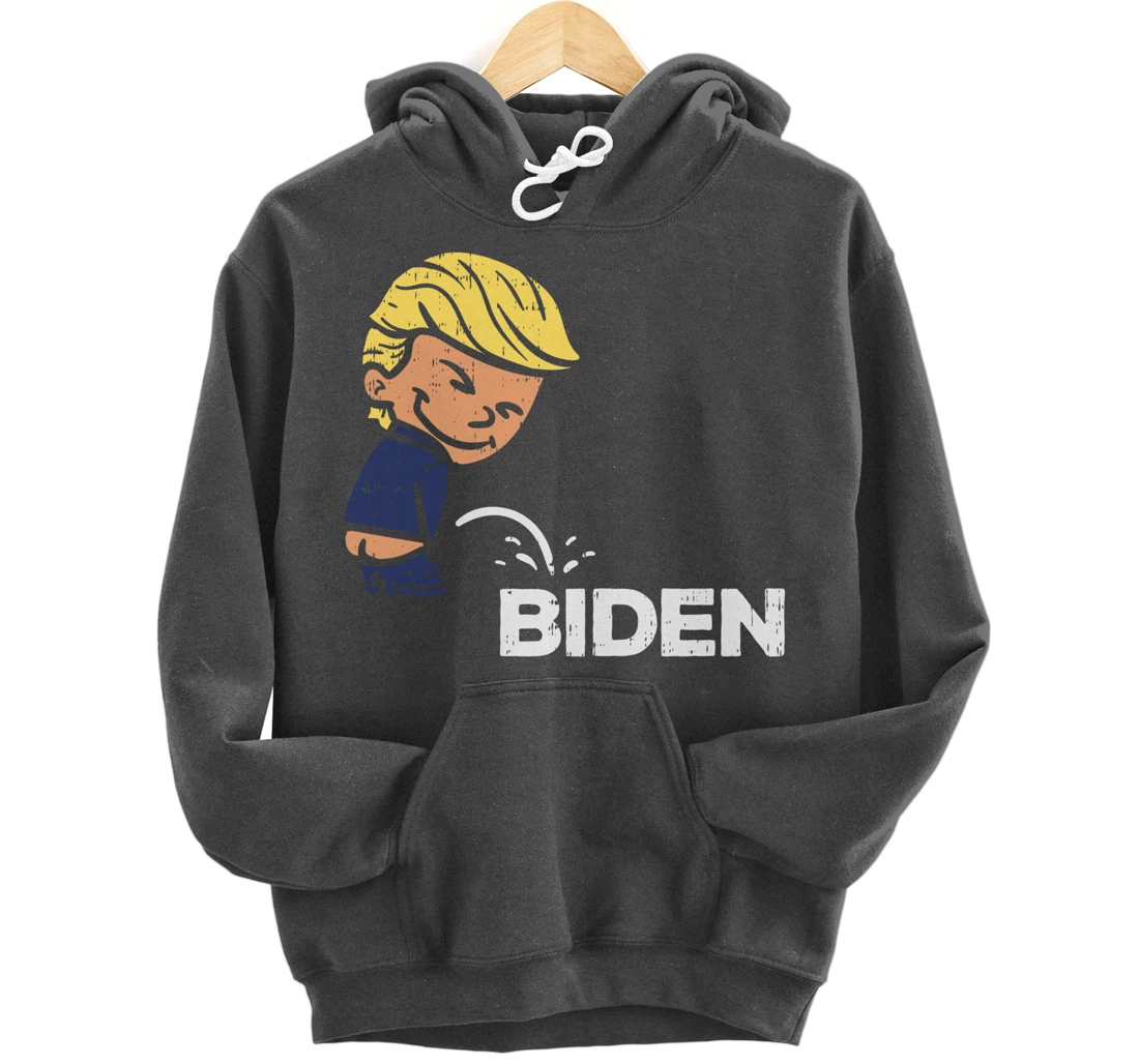 Donald Trump Pees On Biden Anti-Biden Republican GOP Pullover Hoodie