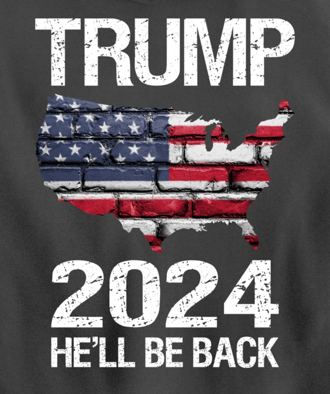 TRUMP 2024 HE'LL BE BACK Pullover Hoodie