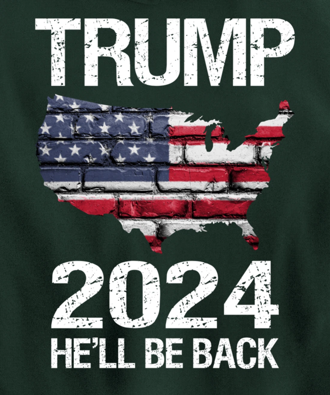 TRUMP 2024 HE'LL BE BACK Pullover Hoodie